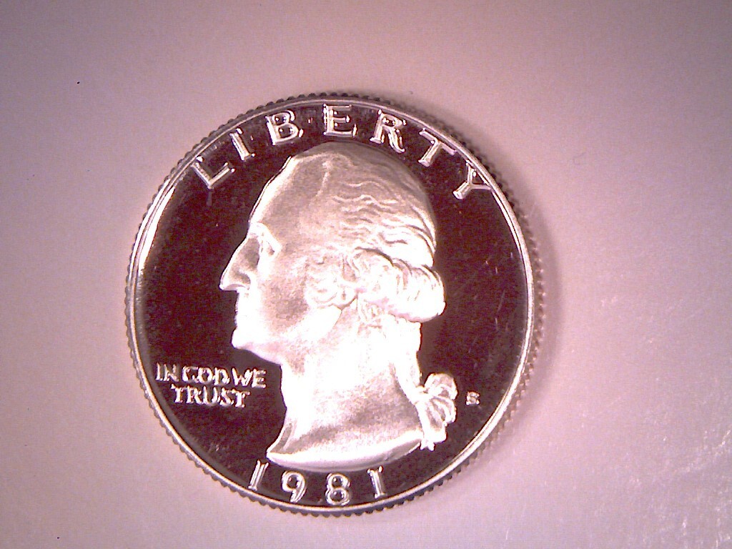 1981-S Washington quarter Type 1 vs Type 2 S mint mark comparison showing blurry filled serifs on Type 1 and crisp bulbous serifs on Type 2
